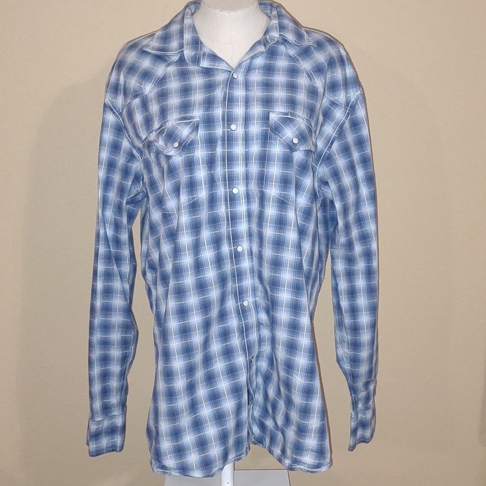Cowboy Legend Pearl Snap Long Sleeve Shirt Size XL